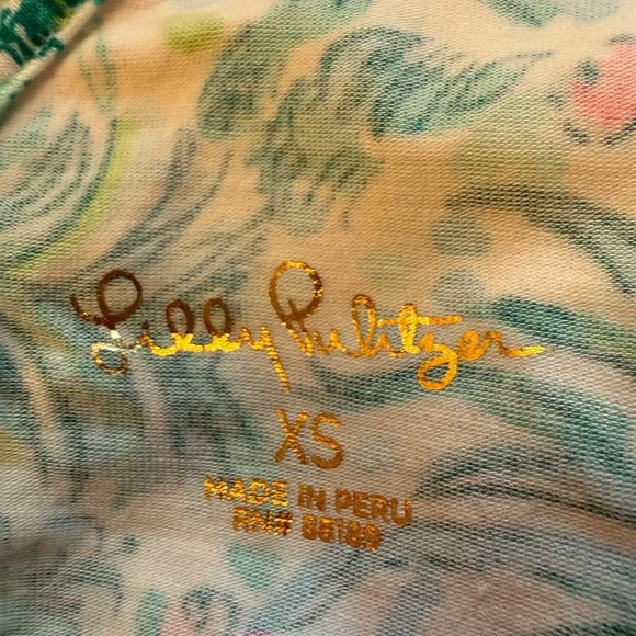 🦋Lilly Pulitzer swing tank top criss cross back size extra small EUC - Picture 5 of 5